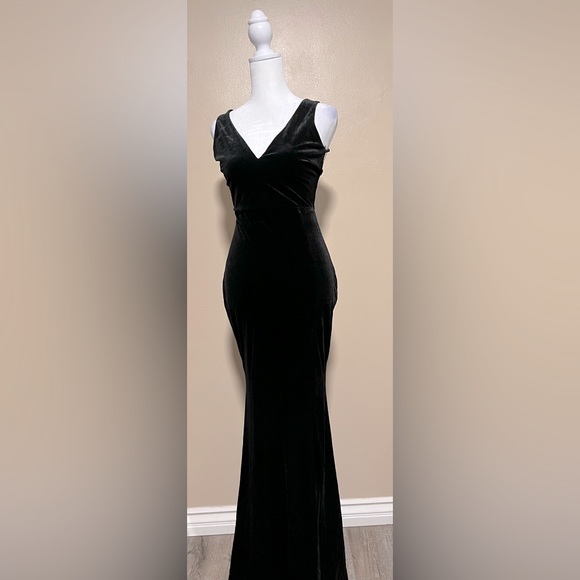 Windsor Lace-up back Suede gown|Size:Small - Picture 7 of 7